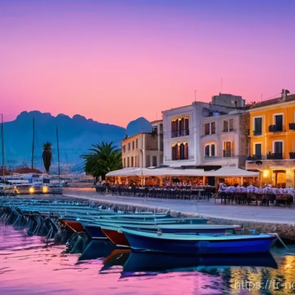 북키프로스 키레니아 항구 - **Kyrenia Harbor at Golden Hour**: A picturesque view of Kyrenia harbor in North Cyprus during golde...