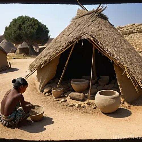 북키프로스 고고학 박물관 - **Prompt 1: "Neolithic Ingenuity and Early Settlement"**
    A serene, naturally lit scene depicting...